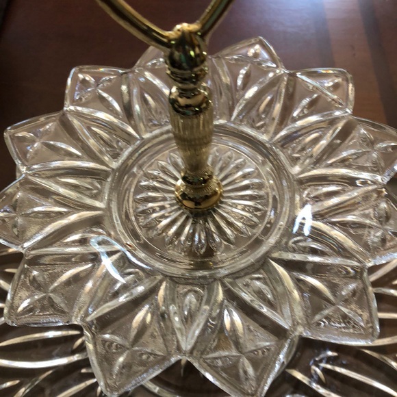 Vintage (antique) crystal layered serving dish - Picture 2 of 7
